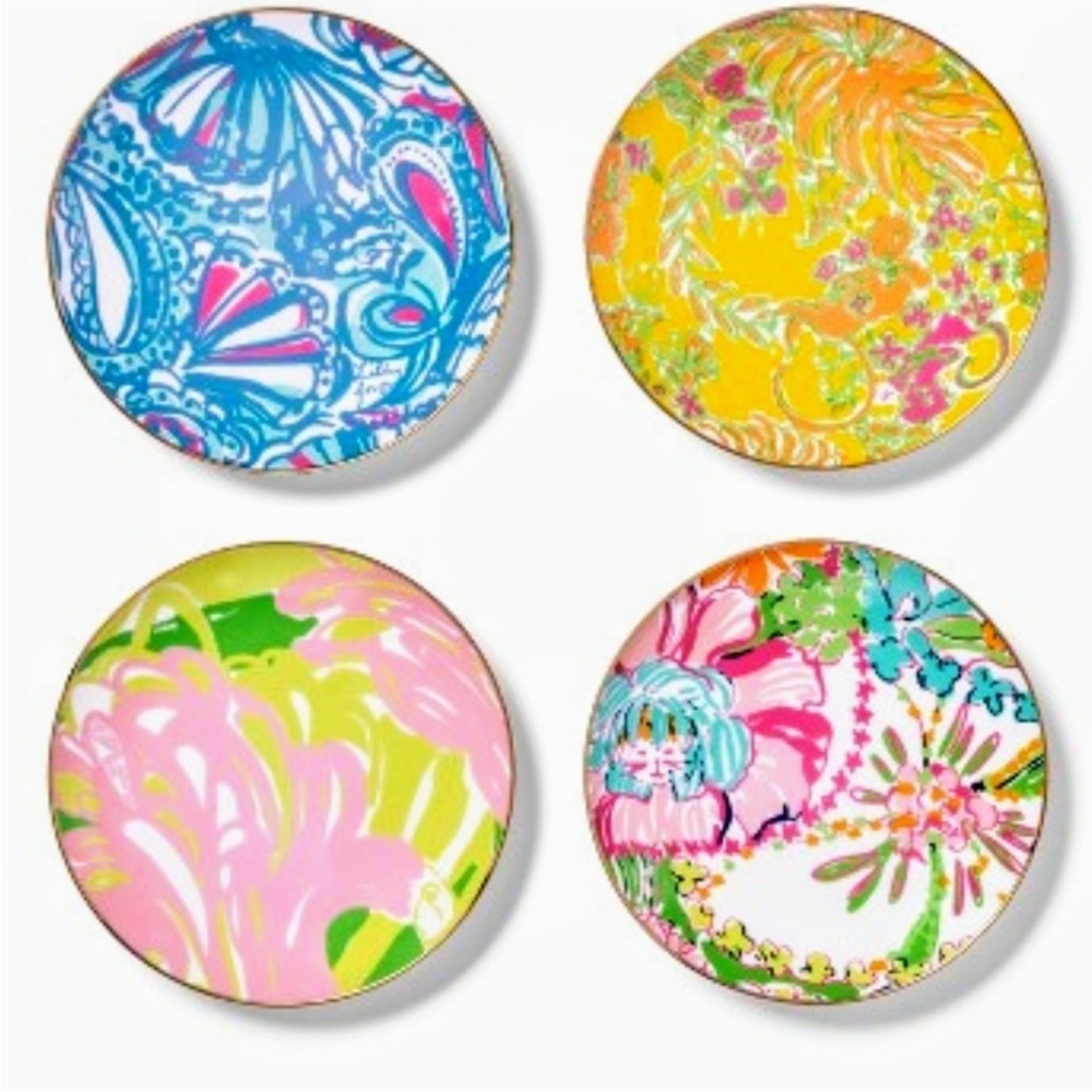 Lilly Pulitzer for Target Colorful Floral Appetizer Plates Set
